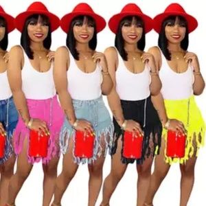 Tassel Jean Shorts